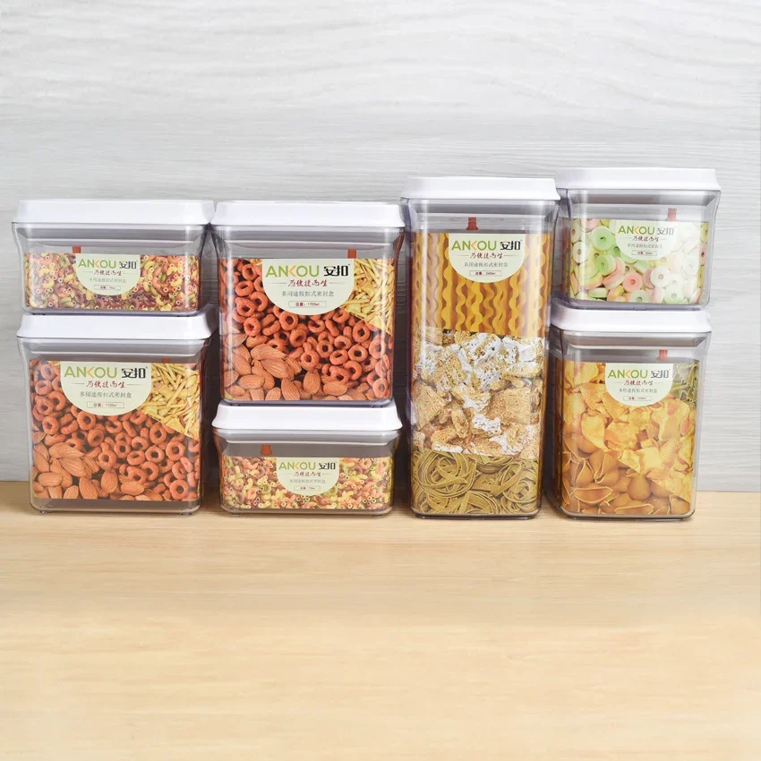 Milk Powder Keeping Airtight Transparent Food Storage 7pcs Dry Food Storage Container