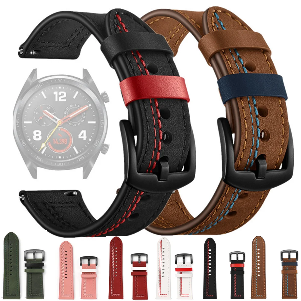 20mm 22mm Luxury strap for Samsung Galaxy watch 6/4/Classic 3/5 pro/Active  2 Leather Diamond bracelet Huawei Gt 3-pro-2-2e band - AliExpress