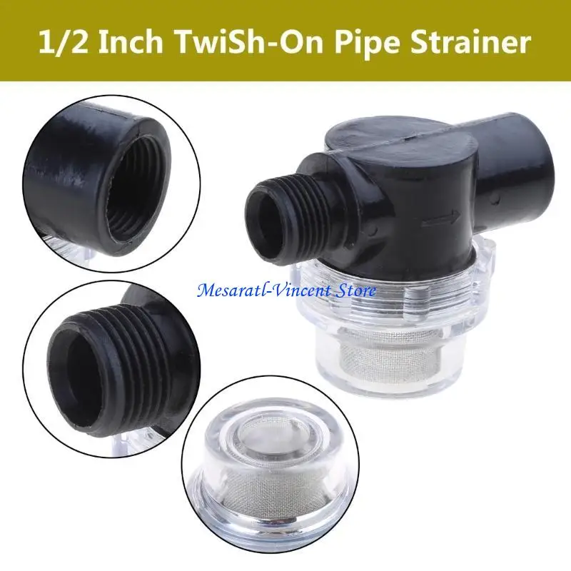 A70F Wasserpumpensieb, Zoll Schlauchtülle, Inline-Sieb, aufschraubbarer Sprühfilter für Wasserpumpen, Wohnmobile, Boote – Detail 8