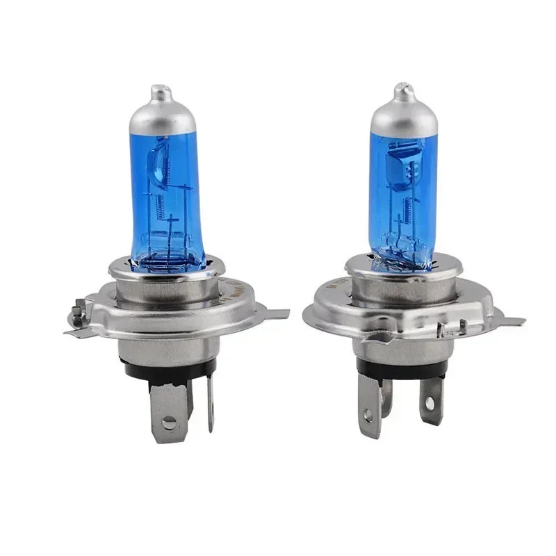 2개 H4/HB2 9003 자동차 울트라 화이트 100W 6000K 밝은 할로겐 헤드라이트 전구