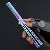 Foldable Comb Stainless Steel Practice Training Butterfly Knife Comb Beard Moustache Brushe Salon Hairdressing Styling black new 5