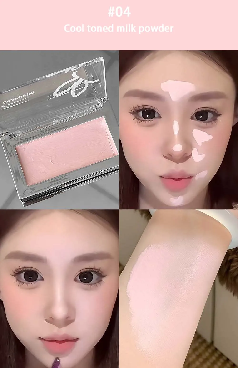 Concealer Palette Monochrome Waterproof Brightening Cream Face Makeup_voghion.com