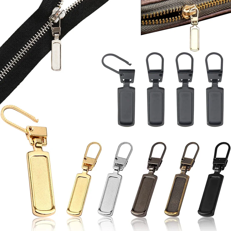 Zpsolution Stainless Steel Zipper Pulls - More Sturdy Zipper Pull Replacement - Easy Use For Jacket Backpacks Boots (Black