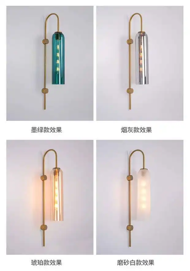 Description Picture 4 of itemSimple Led Wall Light Bedroom Bedside Background Reading Wall Lamp Modern Staircase Aisle Wall Lamps Home Indoor Lighting Lamp