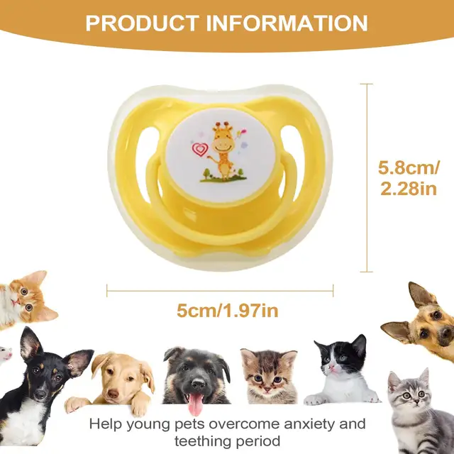 Cat Pacifier Teething Toys, 4PCS Butterfly Shape Silicone Chew Toys with Cover for Kitten Puppy Calming, Soothing Chewing Relief 6