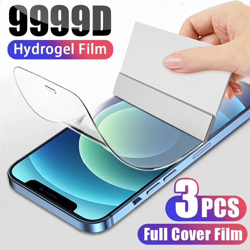 Гидрогелевая пленка для Xiaomi Redmi Note 10 11 9 9S 9T 8 7 6 8A 8T 9A 9C K40 K30 POCO M3 X3 Pro полное покрытие