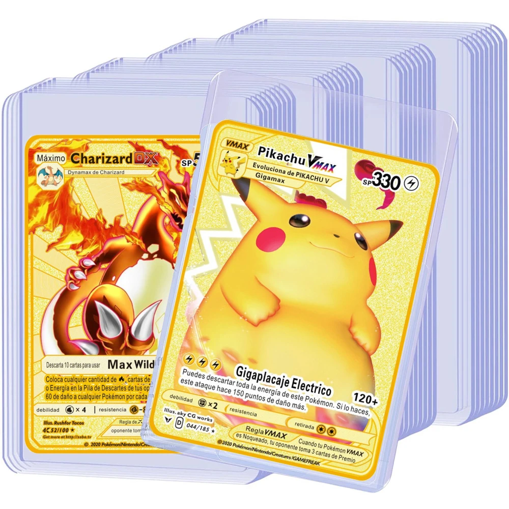 Pokemon Piakchu Clear Hard Card Sleeve Collection Protect Picture Postcard  Save Pokémon Charizard Game Sports Card Kids Gift Toy - Game Collection  Cards - AliExpress