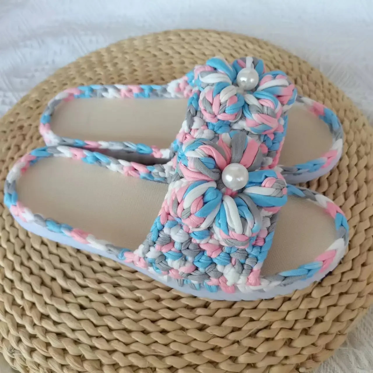 Cotton Flat Thread DIY T-Shirt Yarn Crochet Candy Colors Sewing & Knitting Supplies Materials for Bag Slippers Sandals Handmade 6