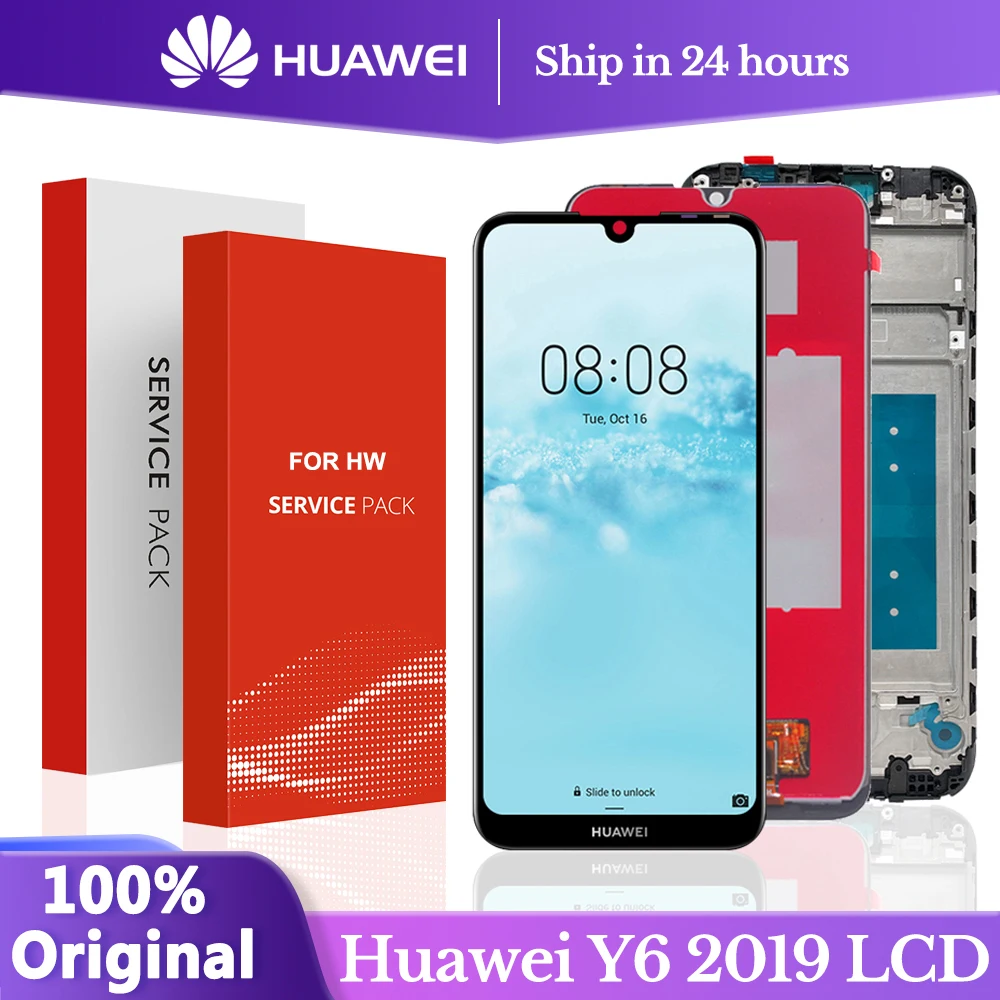 6 09 ''оригинальный для Huawei Y6 2019 ЖК-дисплей сенсорный экран дигитайзер Замена