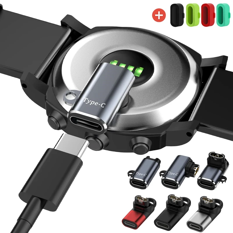 

Зарядное устройство Micro USB Type-C 8 Pin для Garmin Fenix 7X/6/6S/6X, портативный конвертер зарядного устройства для Forerunner 255 955 945