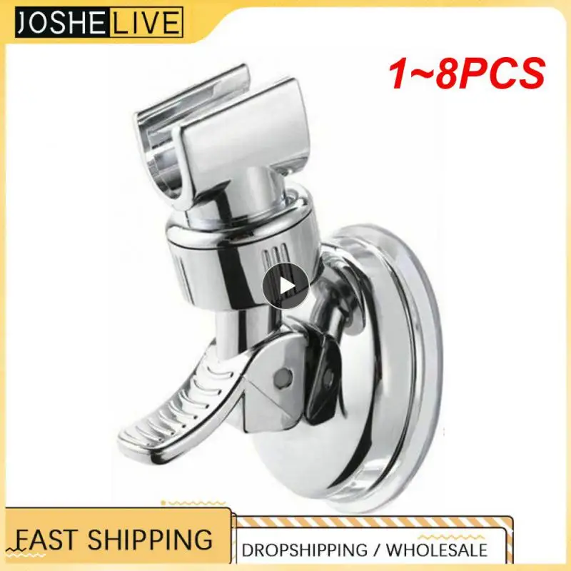 

1~8PCS Universal Adjustable Hand Shower Holder Suction Cup Holder Full Plating Head Bathroom Bracket Stable Rotation Suction