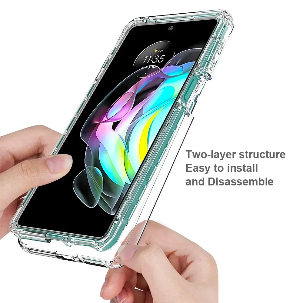 Crystal Clear Dual-Layer Shockproof TPU/PC Protective Case
