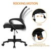 Adjustable Mid Back Mesh Swivel Office Chair With Armrests Black Computer Armchair Furniture Chairs Gaming Cheap Cushion 4