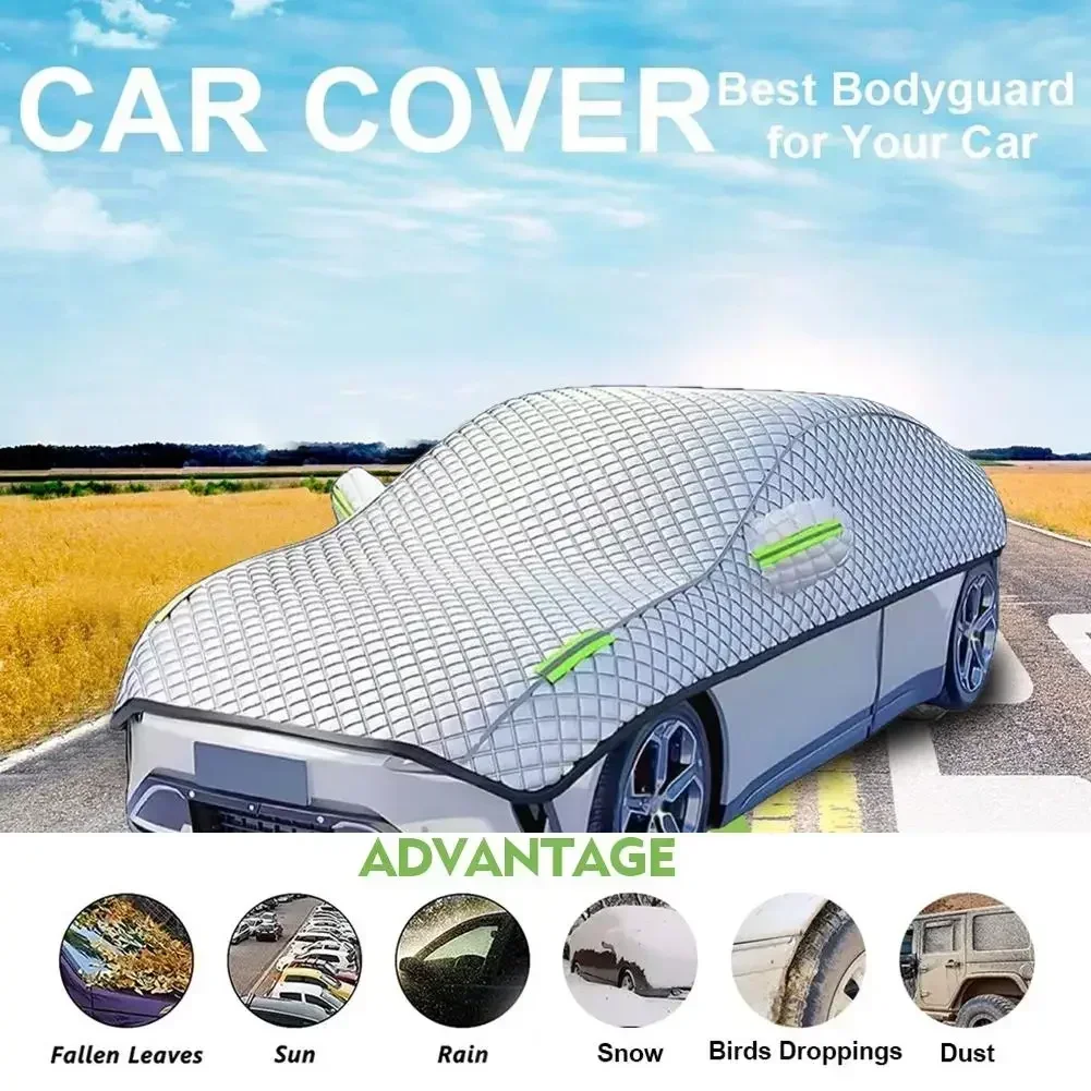 All-Season Protective Outdoor Car Cover with Sunshade & Snow Shield