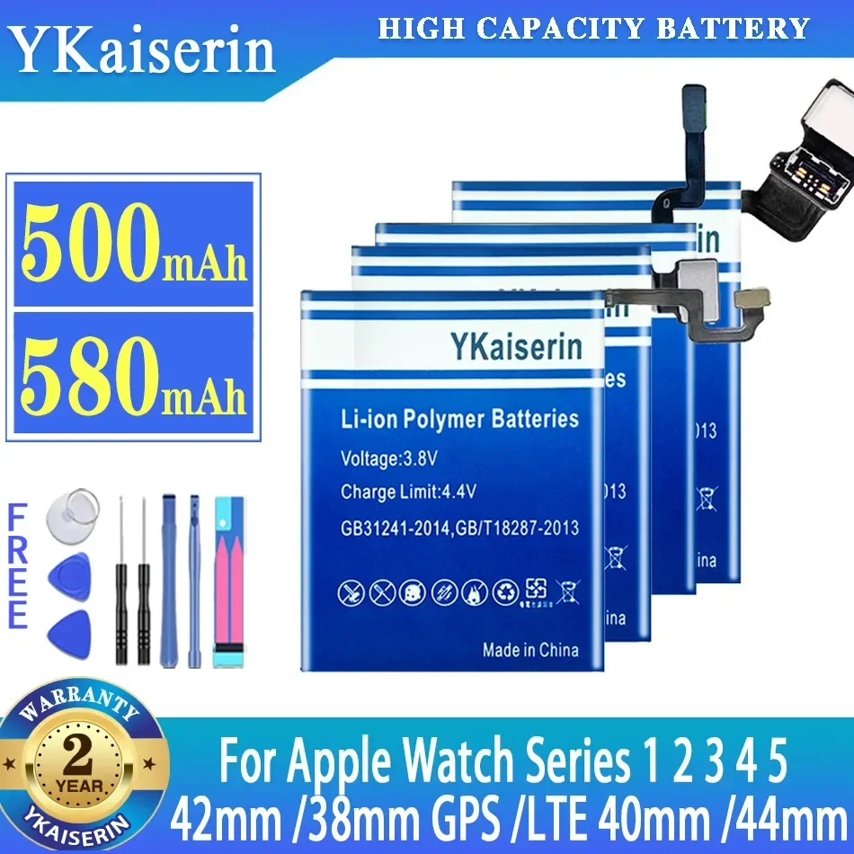 Batteria Ykaiserin Per Apple Watch Iwatch Series 1 2 3 4 5 Series1 Series2 Series3 Series4 Series5 42Mm 38Mm Gps + Lte 40Mm 44Mm