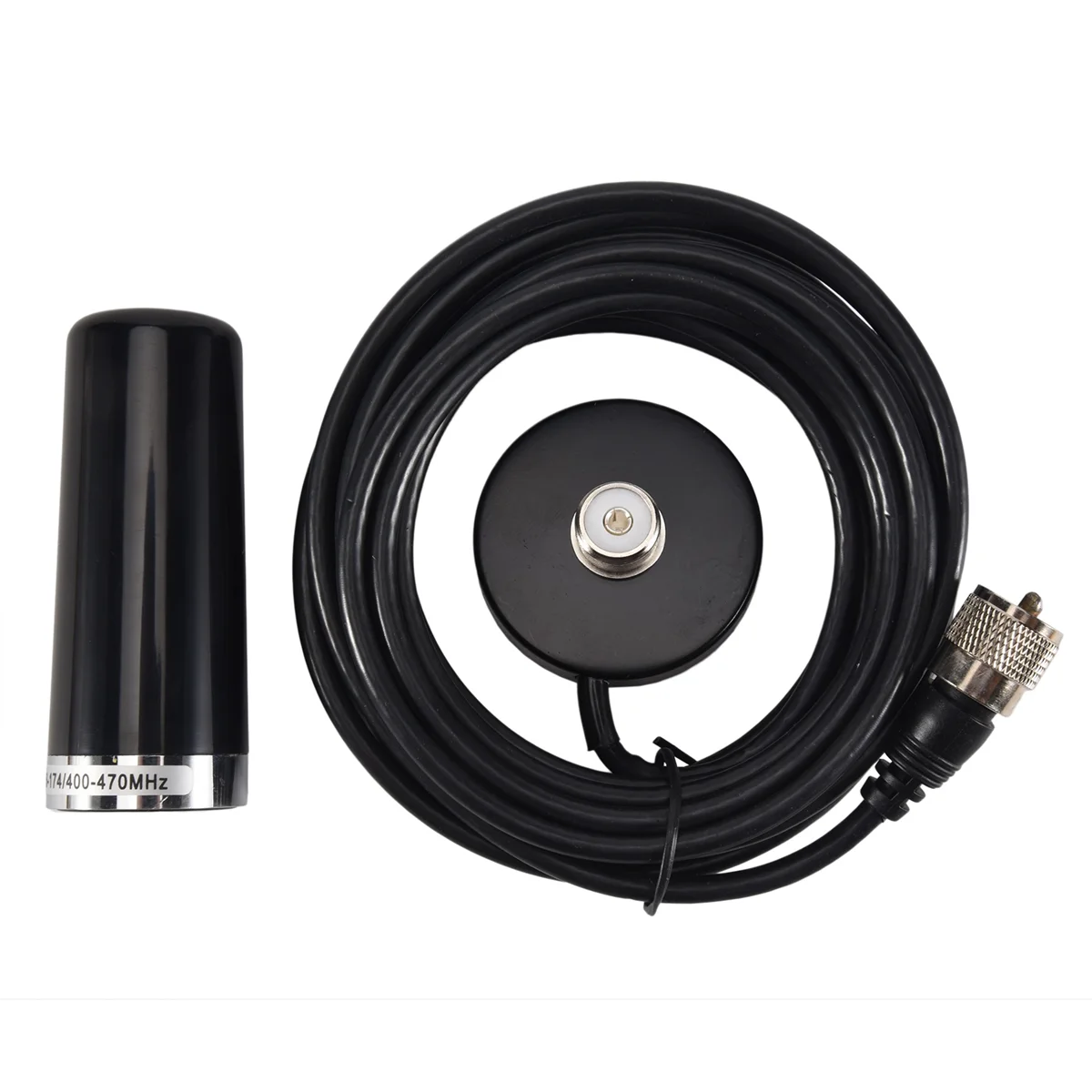 Oppxun Mini Dual Band VHF UHF HH-N2RS Antenna with Magnetic Mount 5M RG316 Cable for Car Vehicle Mobile Radio QYT TYT F