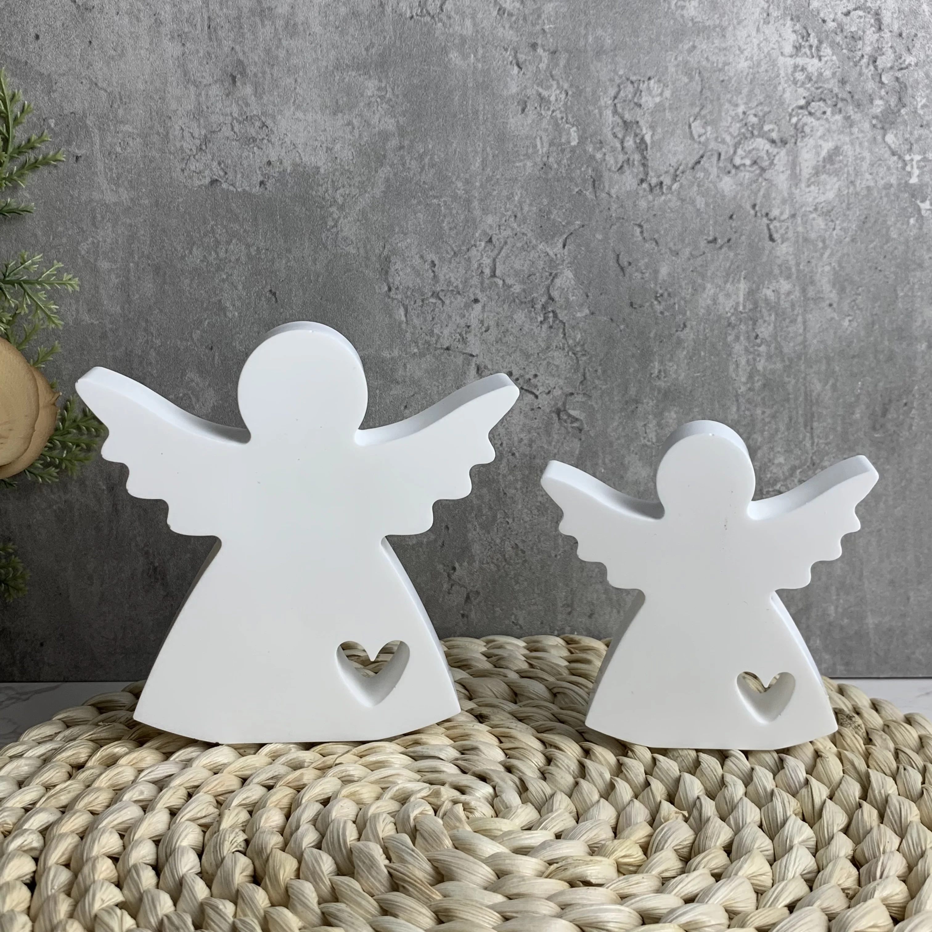 Star Angel Heart Silicone Mold DIY Gypsum Car Mounted Incense Expanding Plaster Decoration Aromatherapy Candle Resin Mold Craft