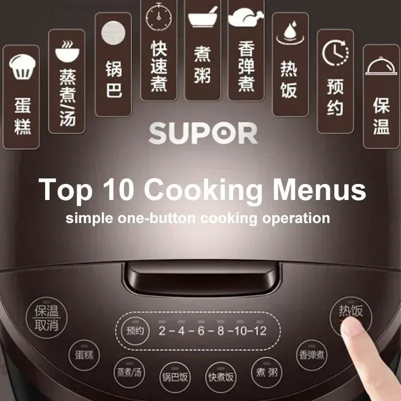 Rice Cooker Portable Multi-function Rice Cooker Non-stick Fully Automatic Kitchen Cooking Appliance 3