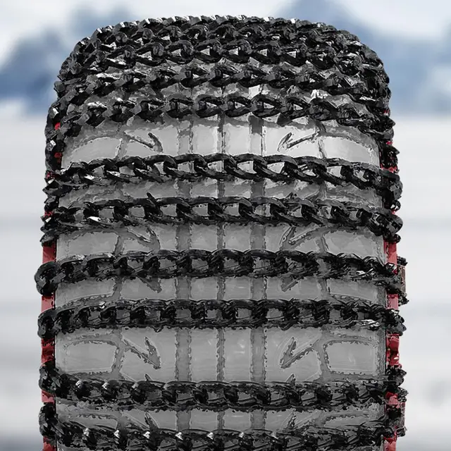 thumbnail interactive-video image 1 of SENWELL-KA 8-Pack Snow Chains - Multi-Function Anti-Skid Chains For Cars, Trucks, SUV In Snow, Sand, Mud (Tire Width 235-285mm) 1 of 11