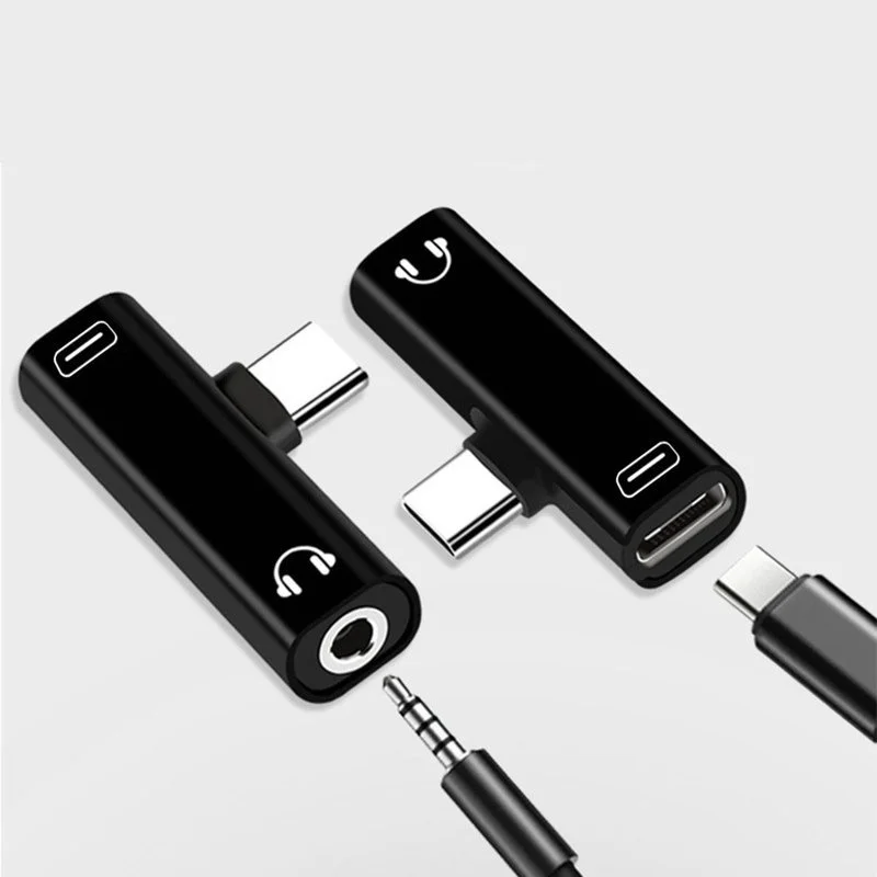 Type C To 3.5mm Adapter USB C To 3.5mm Headphone Jack 2 In1 Socket Audio Converter For Xiaomi Huawei Redmi