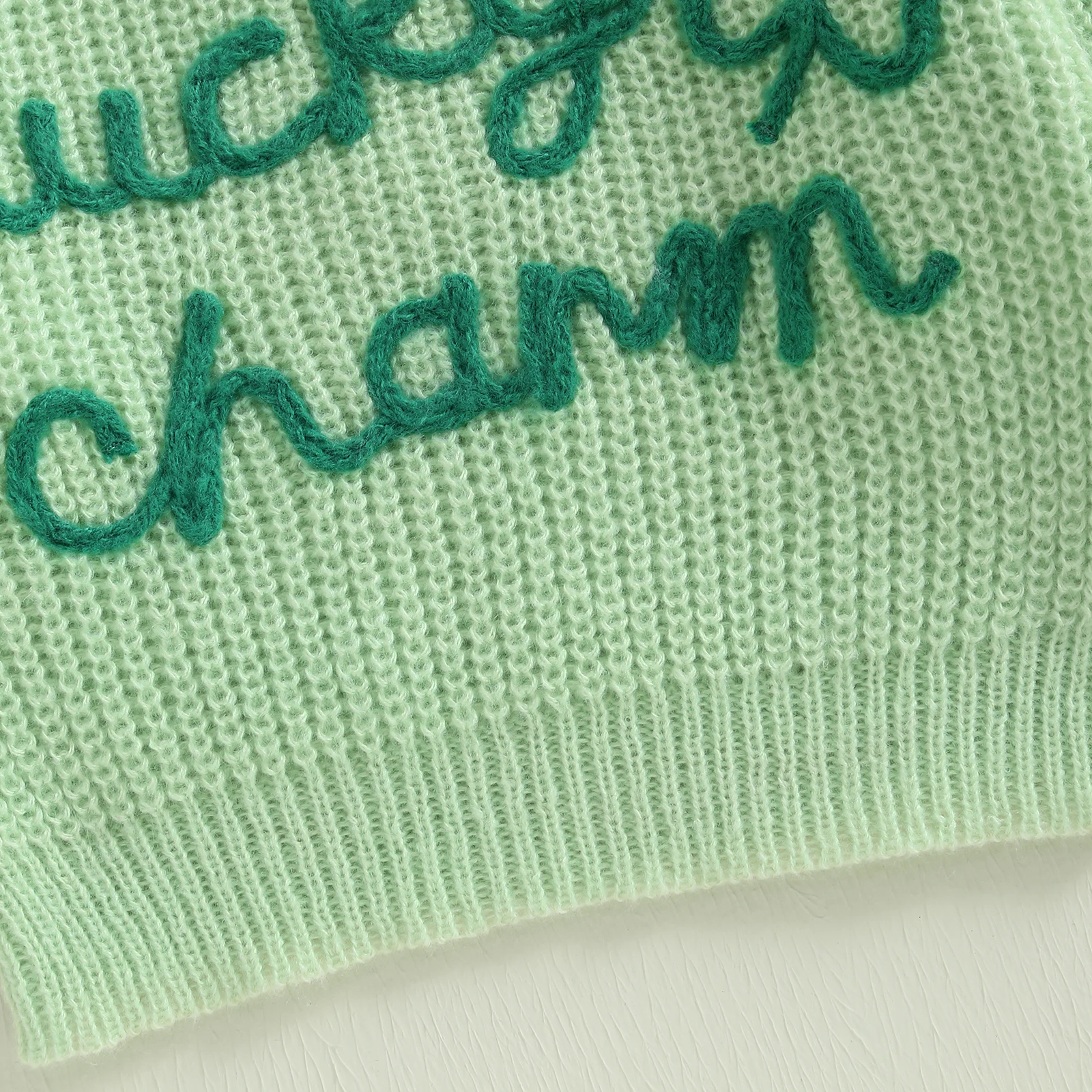 Toddler Baby Girl Boy St Patricks Day Clothes Lucky Knit Sweater Shirt Oversized Warm Pullover Spring Cute Outfits