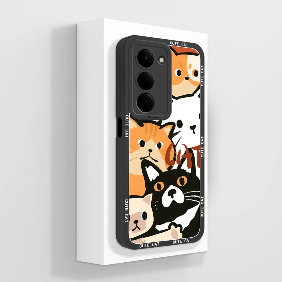 Cartoon Astronaut Kitten Fall Prevention High-Quality Case
