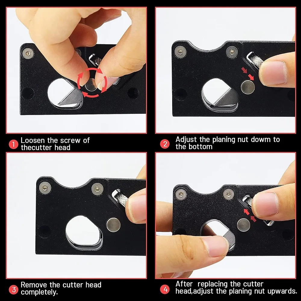 

Red Black Chamferring Plane With Backer Wood-working Hand Planer For Quick Edge Planing And Radian Corner Plane Trimming Tools
