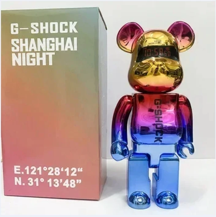 Bearbrick 400% G-Shock Materiale Pvc Plastica Orsacchiotto Cartone Animato Anime Silly Panther Be @ Rbrick 28Cm Bambola Regalo