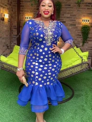 African Party Dresses for Women Bodycon Mermaid Sexy Maxi Dress Elegant Wedding Evening Gowns Ankara Turkey Outfit Robe 2024