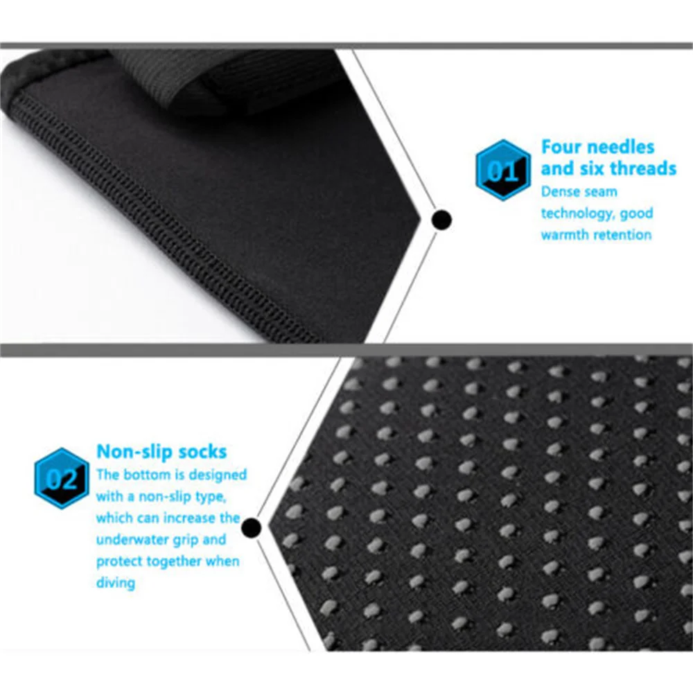 1 Pair 3mm Neoprene Diving Socks Non-slip for Adult Men Womens Swimming diving socks