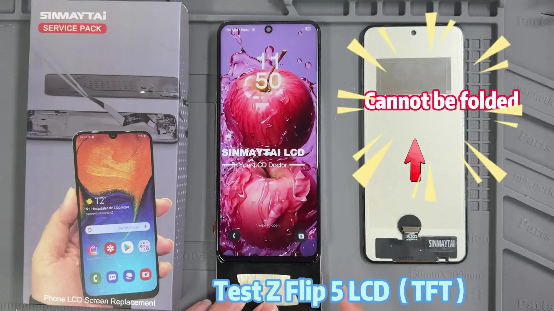 Samsung Z Flip 5用 新品TFT LCDディスプレイ タッチスクリーン