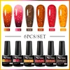 6Pcs Thermal Gel Nail Polish Set Winter 3 Layers Temperature Color Changing Semi Permanent Varnish Soak Off Nail Art Gel Kit 3