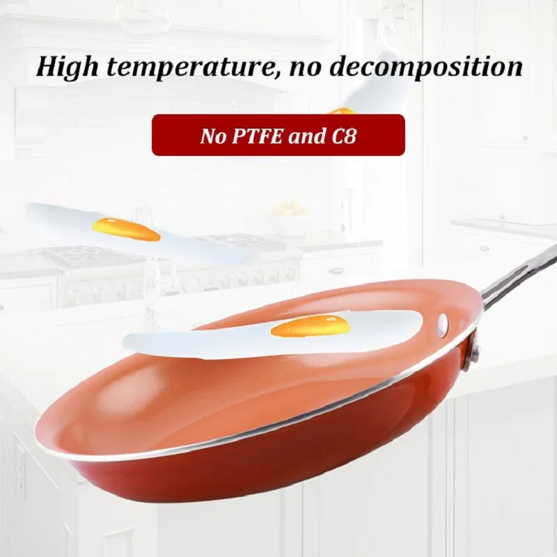 Non-stick Skillet Copper Frying Pan With Ceramic Coating Induction Cooking Safe Saucepan Kitchen Accessories |