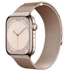 Elegant Milanese Magnetic Metal Wristband - 44mm - 45mm - 46mm (Retro gold)