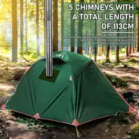 Wood Burning Stove,Folding Portable Wood Stove,Tent Stove for Heating,Outdoor camping stainless steel desktop stove include Pipe 4