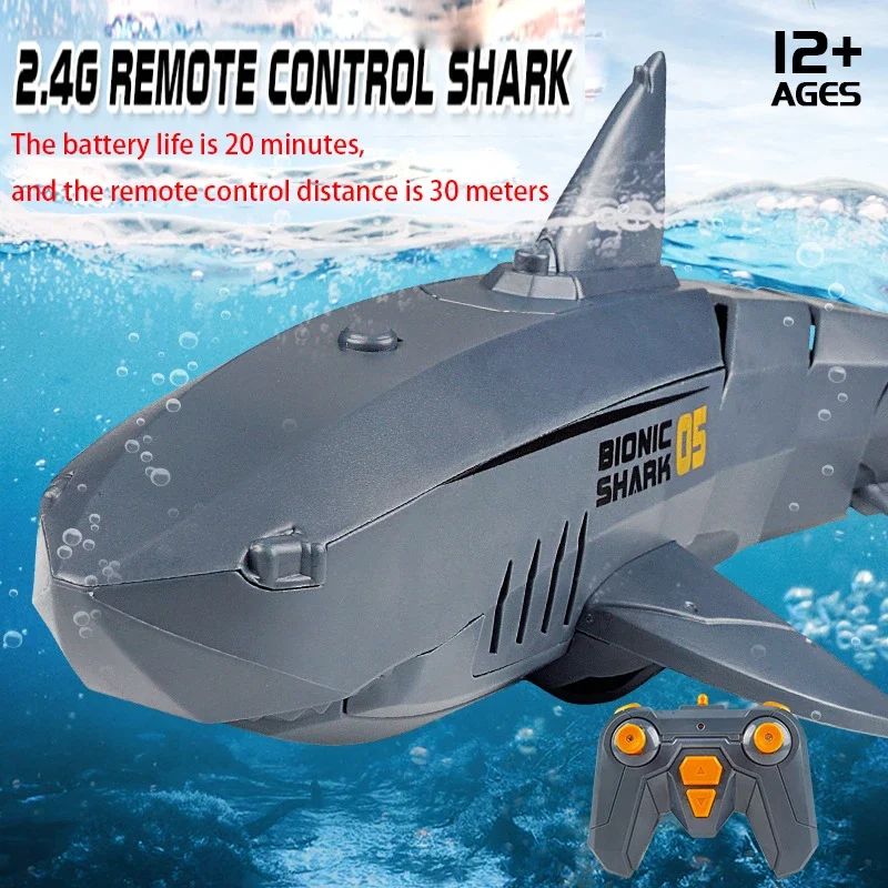 

New Electric Children's Toys 2.4g Remote Control Electric Shark Charging Color Various Gift Ornaments Can Swim In Water