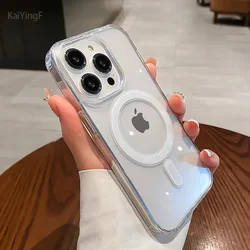 Premium Transparent Magnetic Wireless Charging Case with Soft Bumper Clear Cover for 12 Mini and 13 Mini (Transparent)