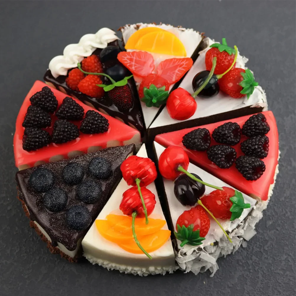 Artificial Fruit Cakes Dessert Fake Food Bread Simulation Cake Model Decoration Photography Props Display Ornament Kids Toys