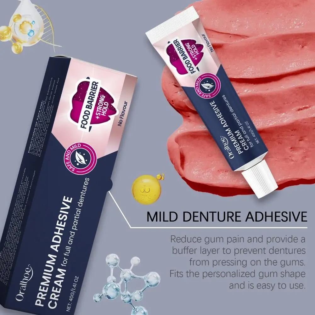 Denture Adhesive Cream Extra Strong Hold For Secure Comfort_voghion.com