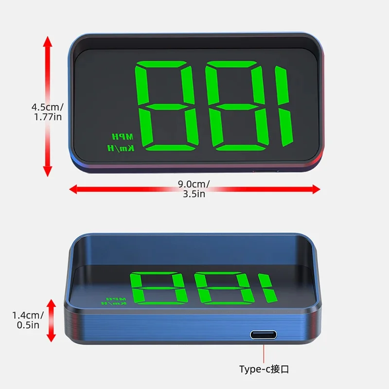 Speedometer HUD Head-Up Display with GPS Compass & Windshield Projection