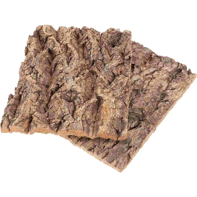 2Pcs Terrarium Tree Bark Decor Turtle Snake Hide Tree Bark Lizard Climbing Tree Bark Reptile Tank Decor 2