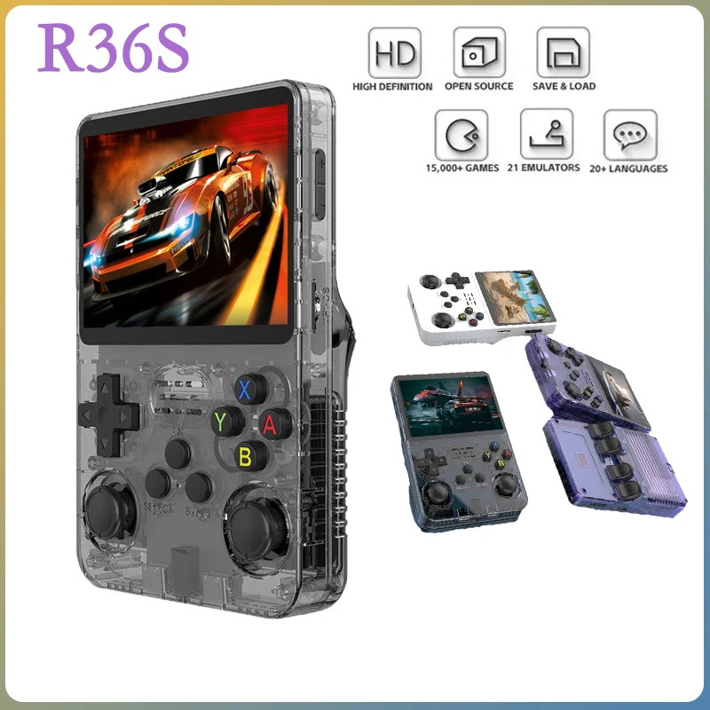 R36S Retro Handheld Video Game Console Linux System 3.5 Inch IPS Screen  Portable Pocket Video Player 64GB/128G Games 1