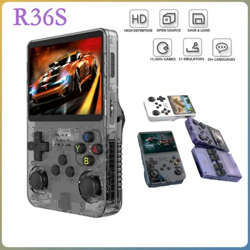 R36S Retro Handheld Video Game Console Linux System 3.5 Inch IPS Screen  Portable Pocket Video Player 64GB/128G Games 1