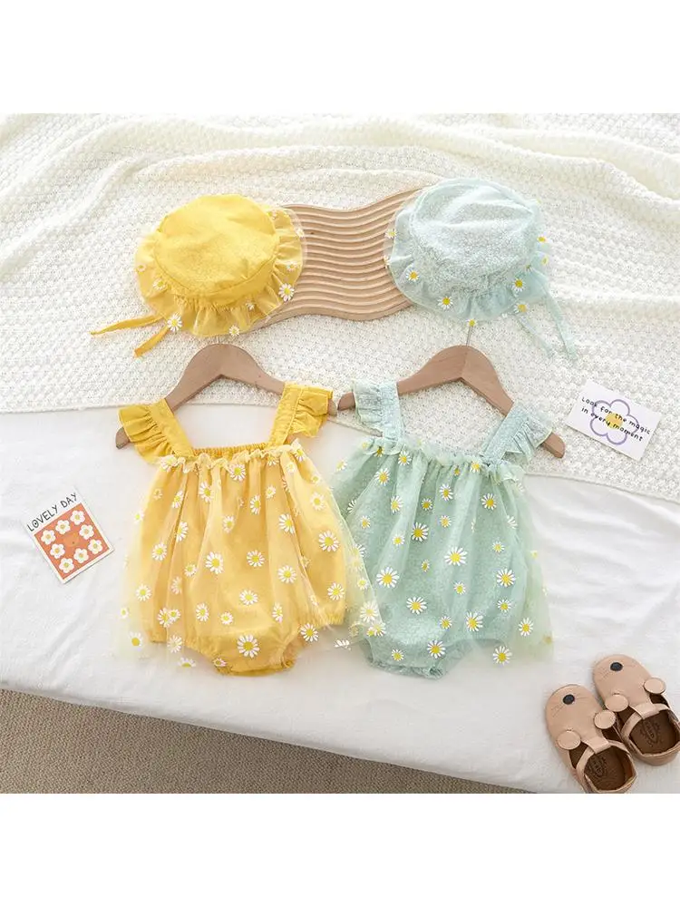 

Cute Floral Baby Girl Clothes 2023 Summer Infant One-pieces Fashion Newborn Bodysuits