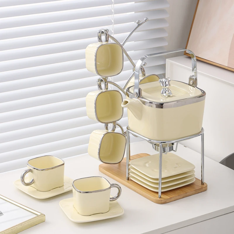 

Керамический чайник для фруктов, подсвечник, чайник для пивоварения, нагревательный набор для послеобеденного чая, набор для цветущего чая