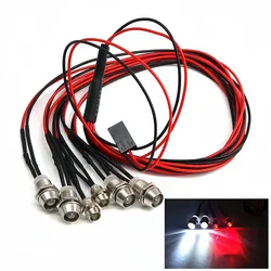 LED RC Headlights & Spotlights - Multi - Pack of Red & White Front and Tail Lights for Remote Control Vehicles (2 white  2 red)