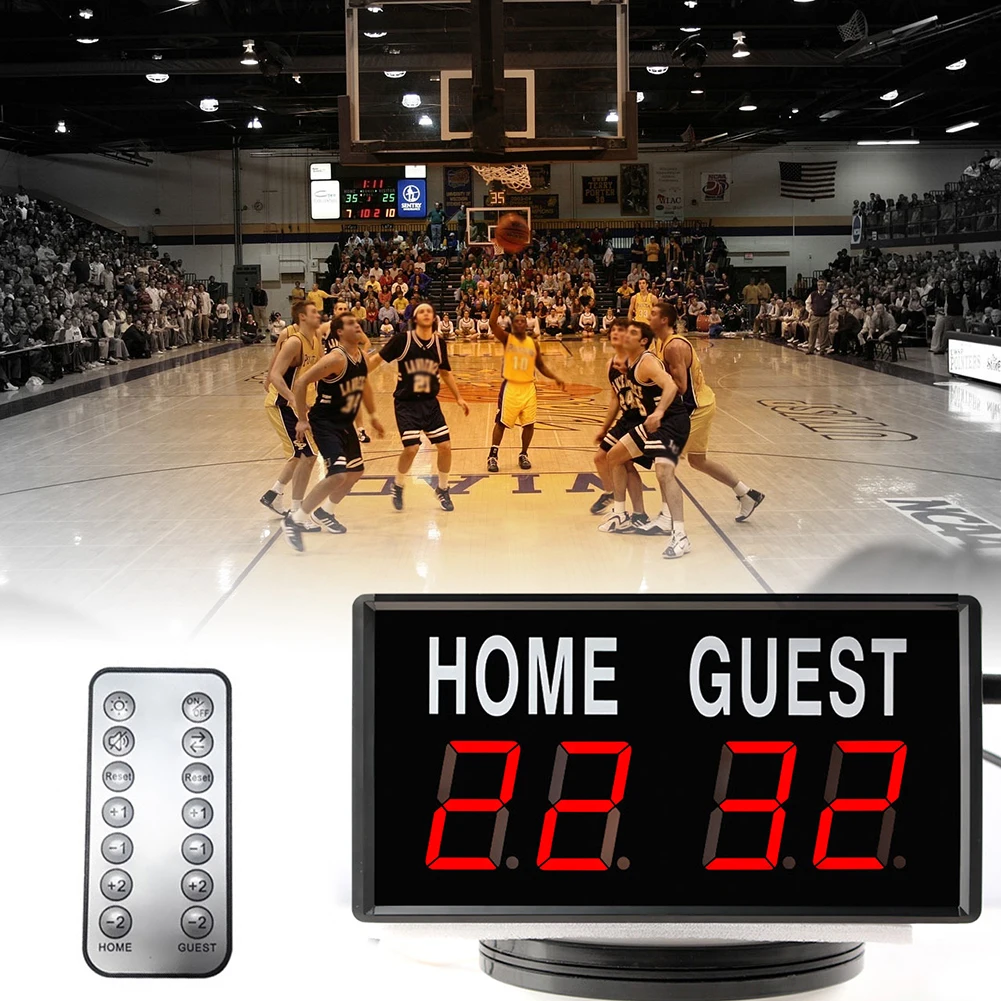 

Portable Electronic Scoreboard Remote Control Digital Board Hot Sale Scoreboard Games Activity Adjustable Brightness Carrying Pa