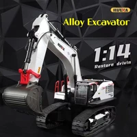 22 Channel Joint Metal Rc Excavator 1/14 Electric Heavy Duty Remote Control Excavator Adult Toy Car Gift Huina 1594/1592 1