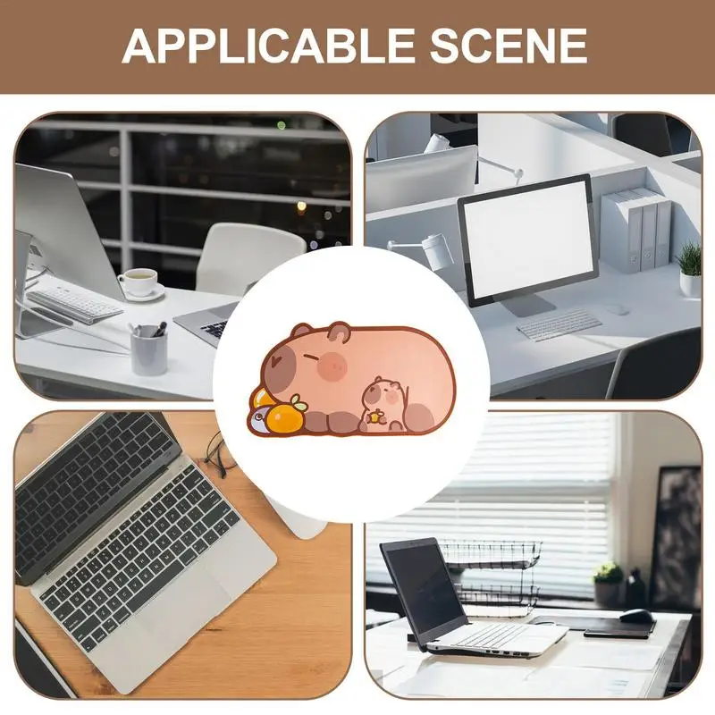 Desk Writing Mat Cute Capybara Desktop Mat NonSlip Keyboard Mouse Desk Mat Laptop Mat 27.6X15.4X0.12Inch For Office Home