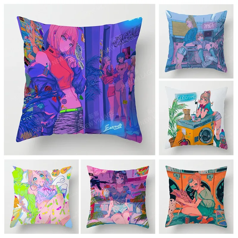 

Home decor throw pillowcase sofa Cushion cover modern 45x45cm 45*45 50x50 60x60cm 40x40 boho 40*40 living room aesthetics anime